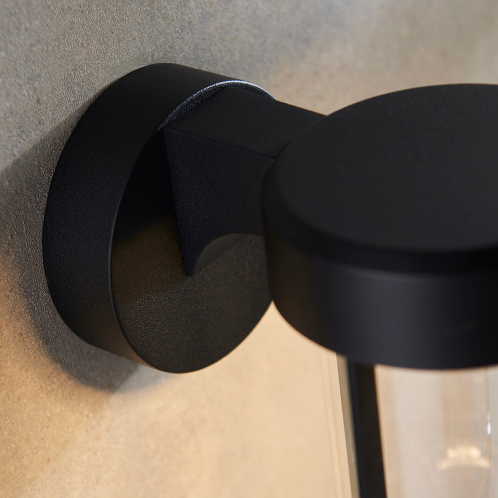 Die Cast IP44 LED Wall Light In Matt Black With Clear Glass  - ID 11074 - LOW STOCK, PLEASE CALL