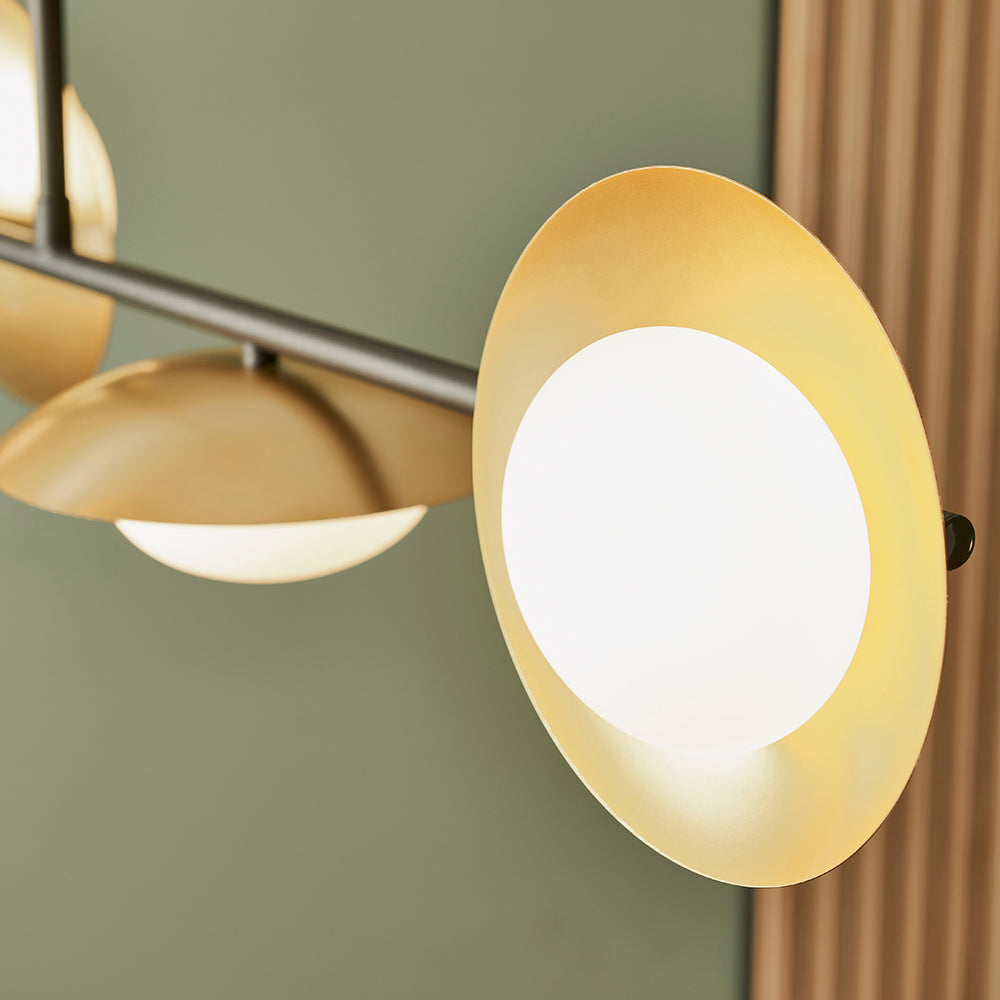 Opal Pebble Four Lamp Semi-Flush Adjustable Ceiling Light - ID 11015
