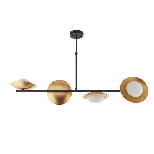 Opal Pebble Four Lamp Semi-Flush Adjustable Ceiling Light - ID 11015