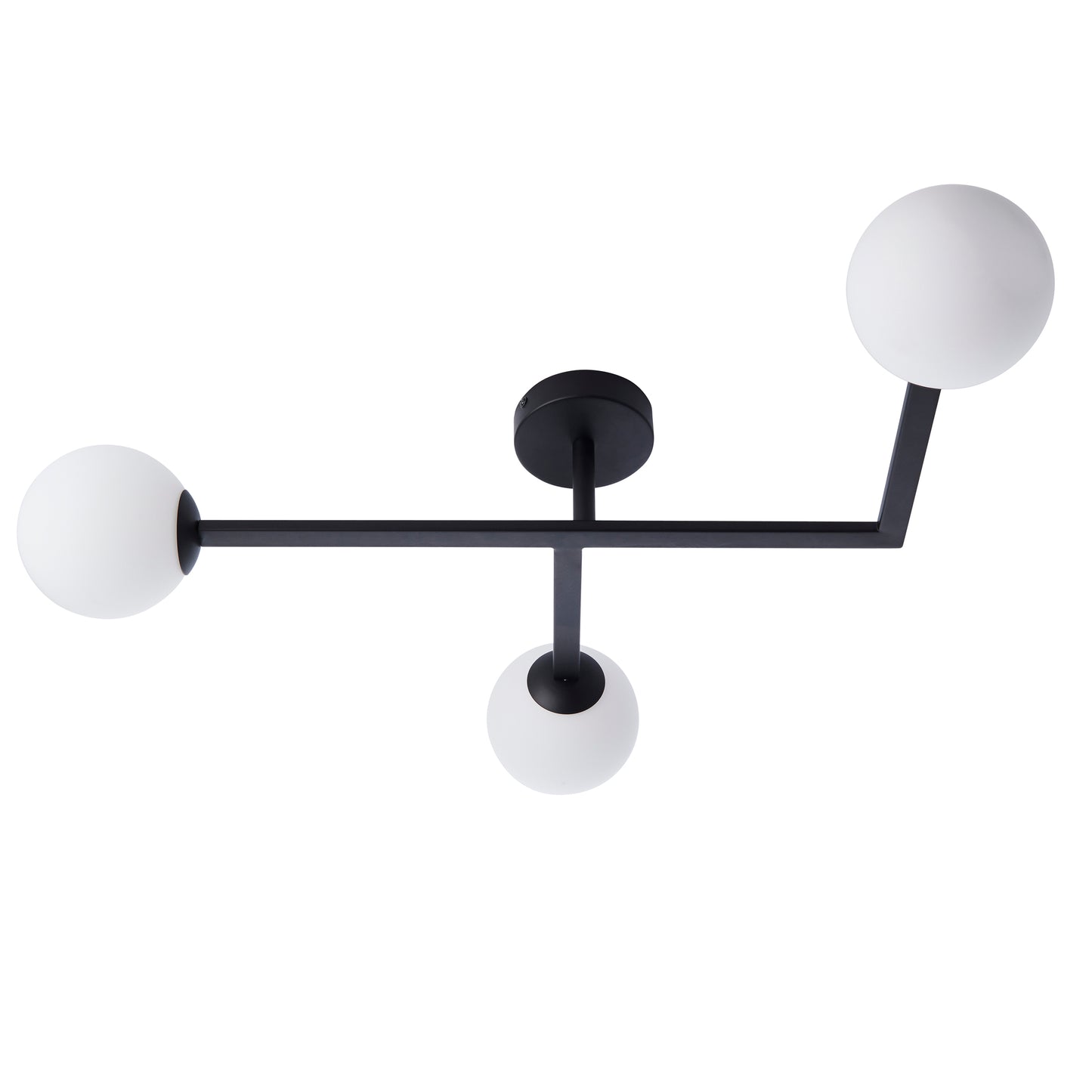 Contemporary Bathroom Matt Black Angled Ceiling Light - ID 11676