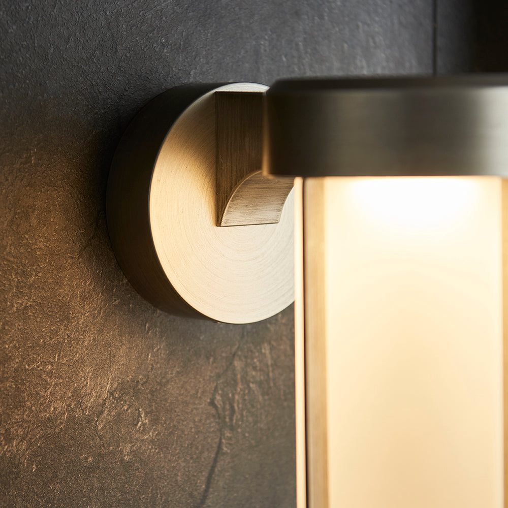 Die Cast IP44 LED Wall Light In Brushed Silver With Opal Glass  - ID 11070 - LOW STOCK, PLEASE CALL