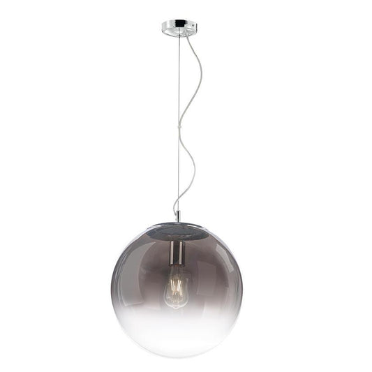 Gradient Smoked to Clear Round Glass Pendant 40cm - ID 7156