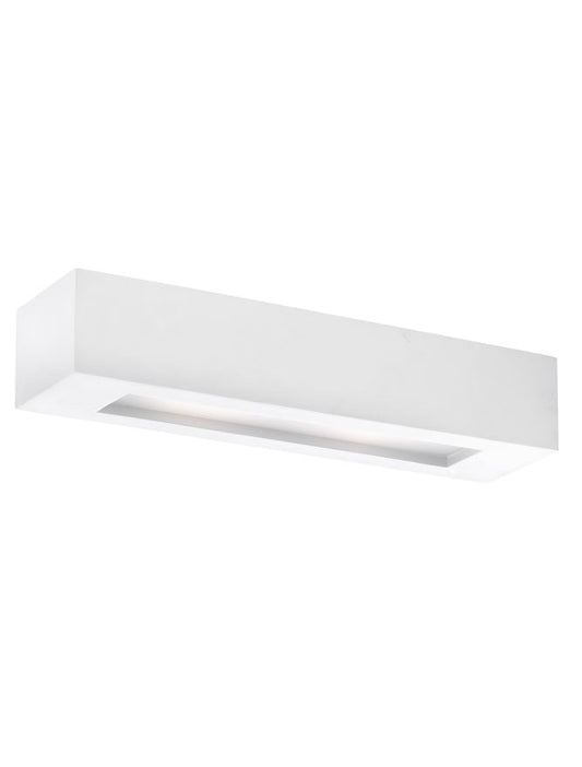 OTE Two Lamp Large White Gypsum & Glass Wall Light - ID 11157