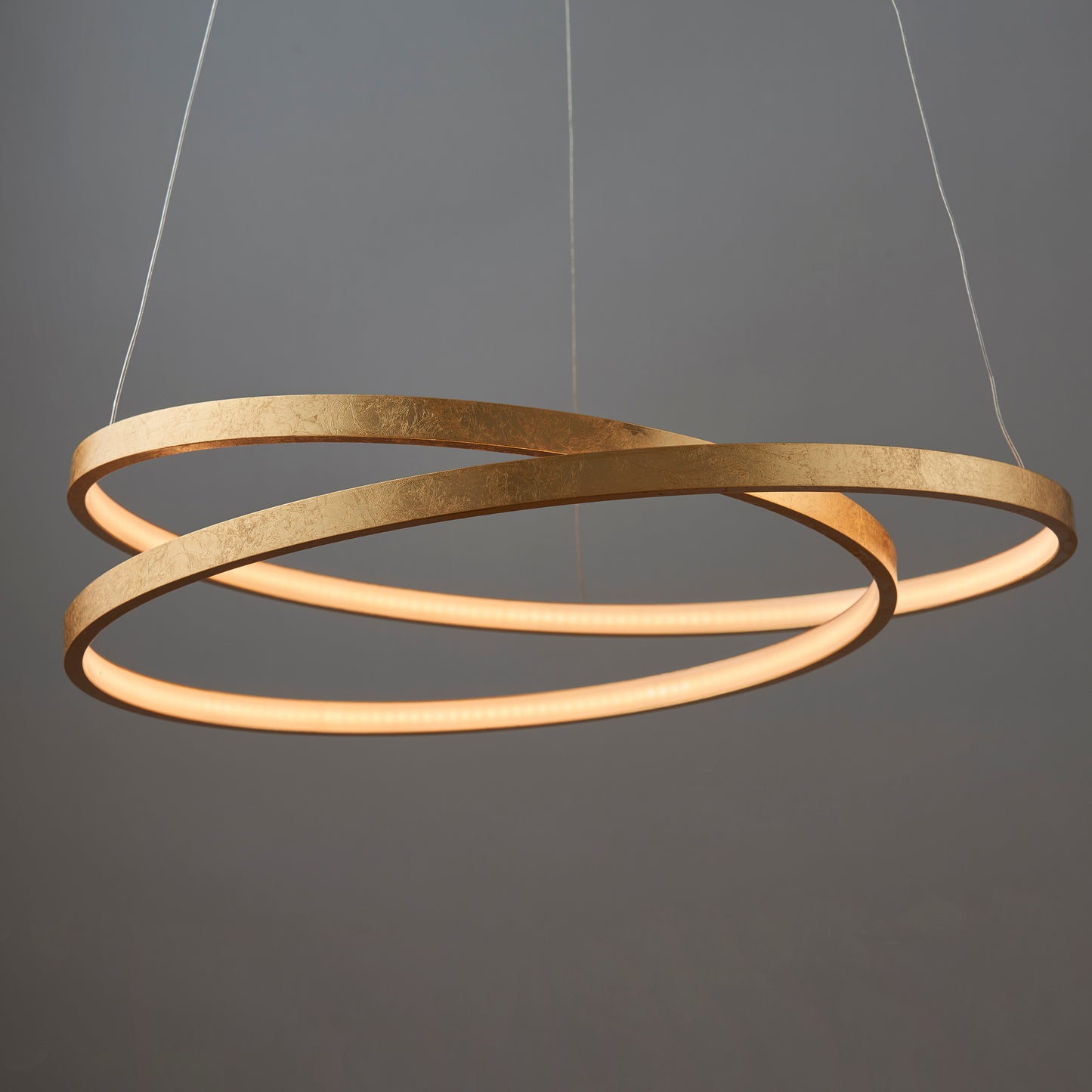 Gold leaf LED Loop Pendant ID 11888