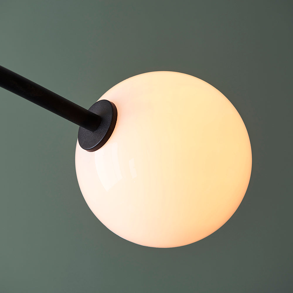 Textured Matt Black Adjustable Four Lamp Semi-Flush Ceiling Light - ID 11113