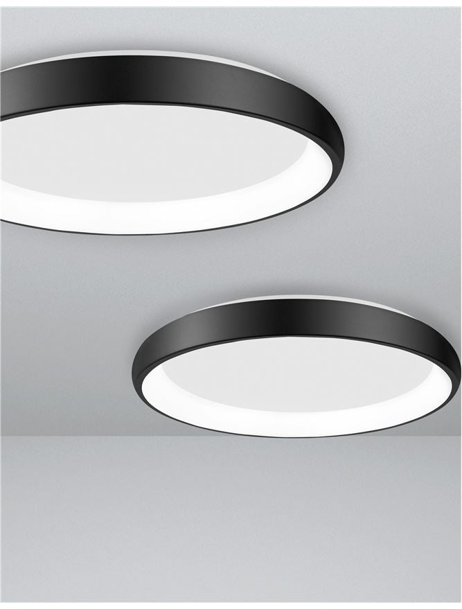 ALB Sandy Black Aluminium & Acrylic Dimmable Inner Light Ring Flush Medium - ID 10386