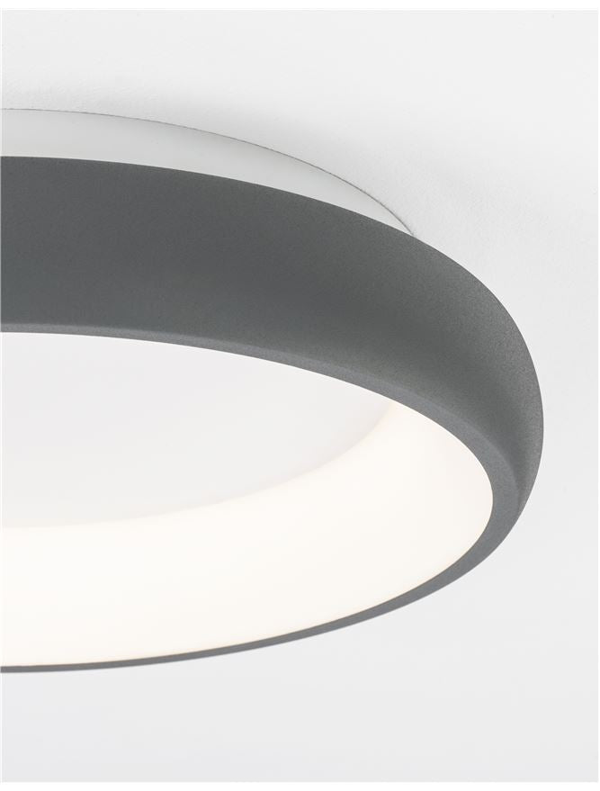 ALB Sandy Grey Aluminium & Acrylic Dimmable Inner Light Ring Flush Small - ID 10388