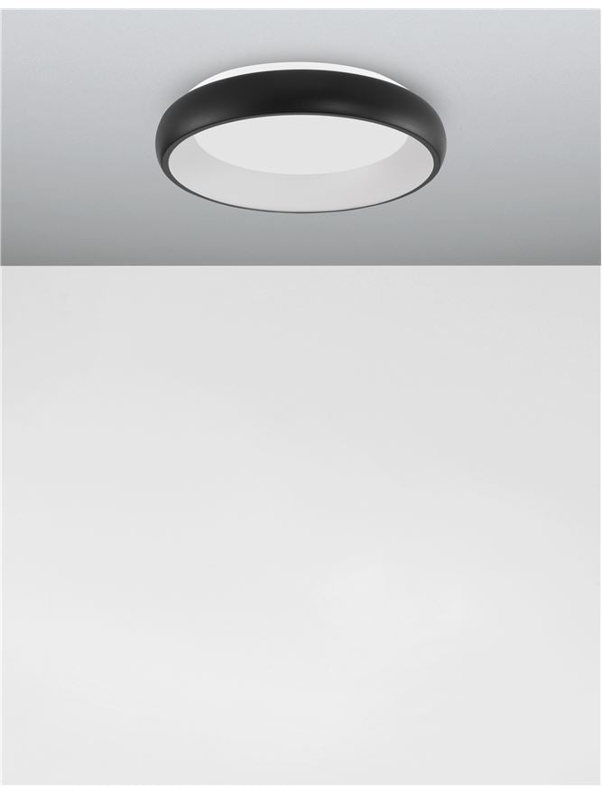 ALB Sandy Black Aluminium & Acrylic Dimmable Inner Light Ring Flush Small - ID 10389