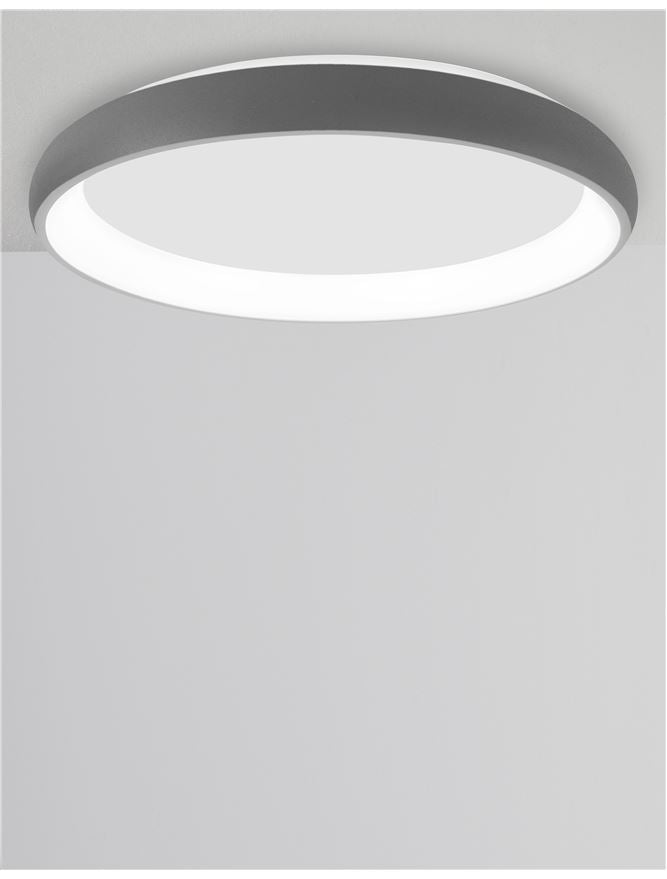 ALB Sandy Grey Aluminium & Acrylic Dimmable Inner Light Ring Flush Medium - ID 10385