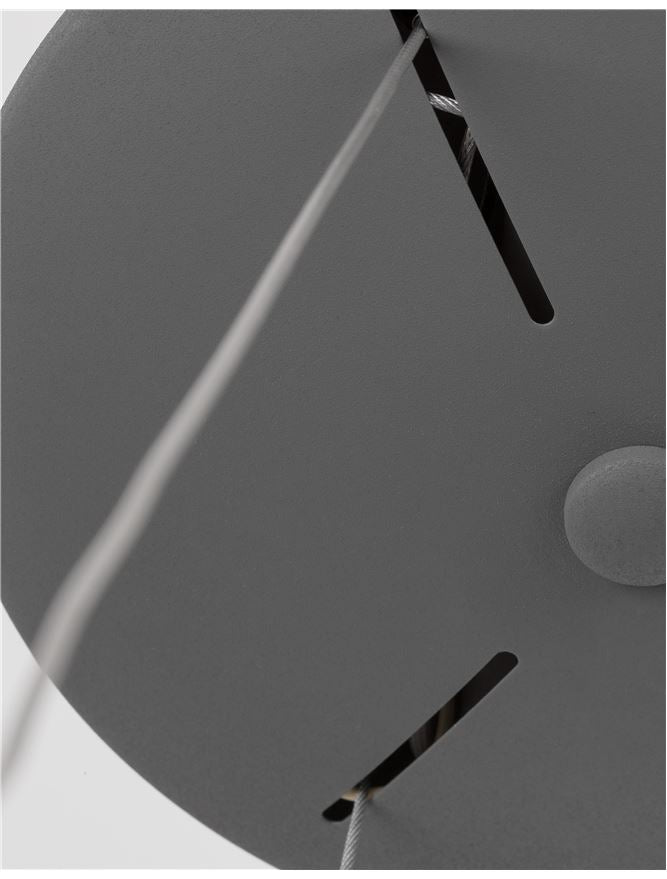 ALB Sandy Grey Aluminium & Acrylic Dimmable Inner Light Ring Pendant Medium - ID 10376