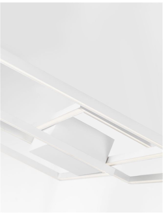 BIL White Aluminium & Acrylic Right Angle Medium Ceiling Light - ID 10577