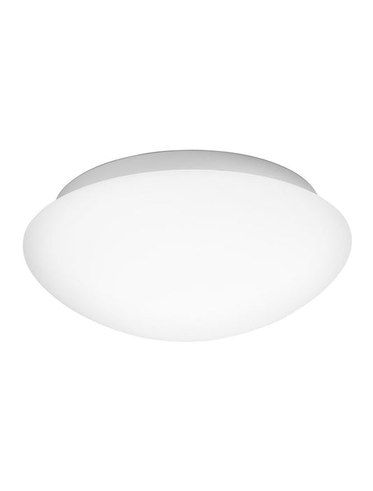 BRE White Opal Glass & Metal Large Bathroom Ceiling Light - ID 10906