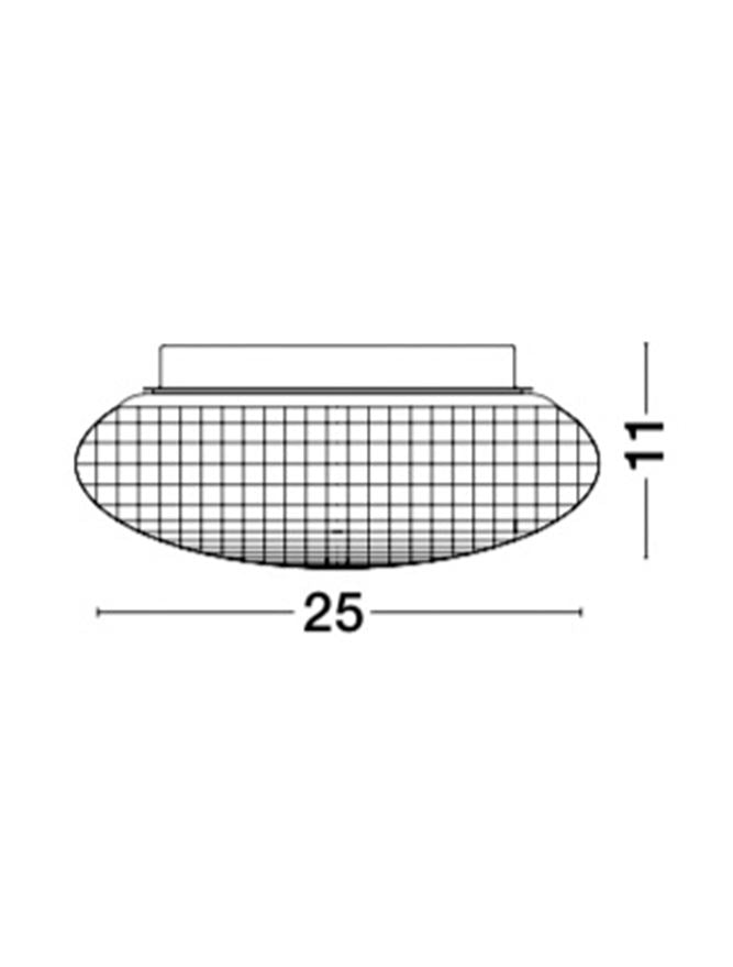 SEN White Glass & White Metal Bathroom Ceiling Light - ID 10903