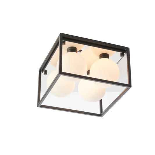Angular Framed Square IP44 Semi-Flush Ceiling Light - ID 11668