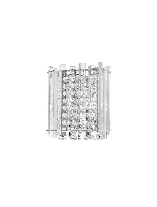 ELE Chrome Aluminium & K9 Crystal Wall Light - ID 10487