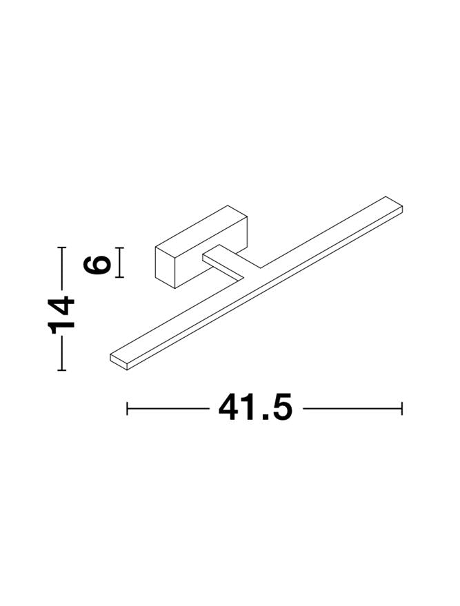 MON 41.5cm White Single Arm LED Bathroom Wall Light - ID 10973