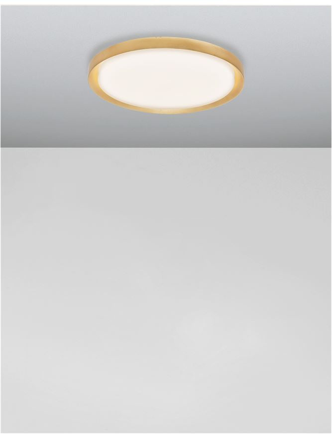 TRO Diffused Gold Leaf Aluminium Medium Ceiling Light - ID 10598