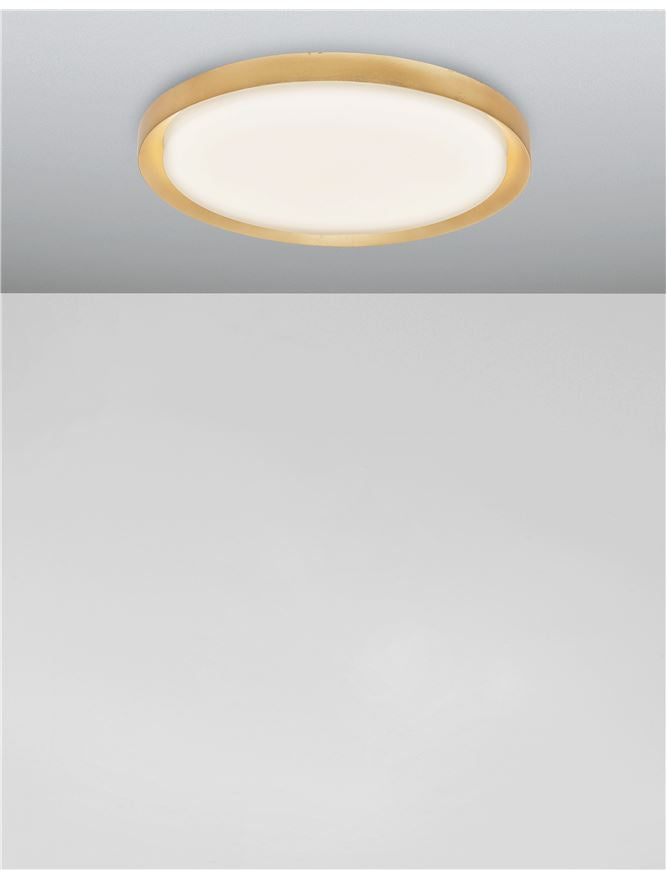 TRO Diffused Gold Leaf Aluminium Large Ceiling Light - ID 10599