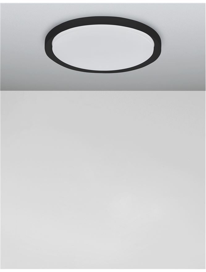 TRO Diffused Black Aluminium Medium Ceiling Light - ID 10603