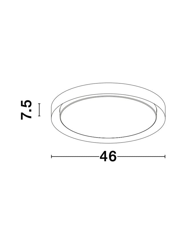 TRO Diffused Black Aluminium Medium Ceiling Light - ID 10603