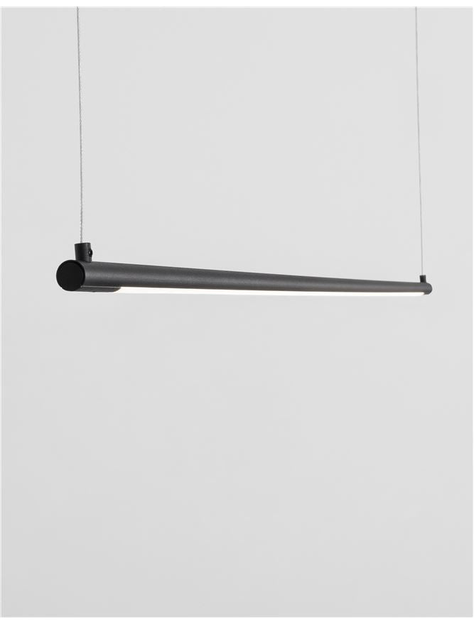 ELE Sandy Black Aluminium Linear Pendant - ID 11356