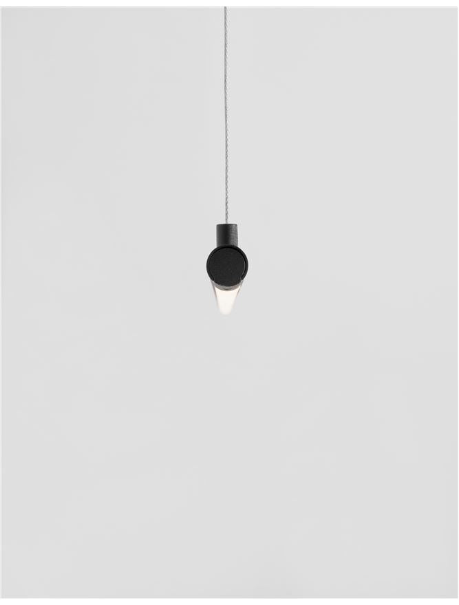 ELE Sandy Black Aluminium Linear Pendant - ID 11356