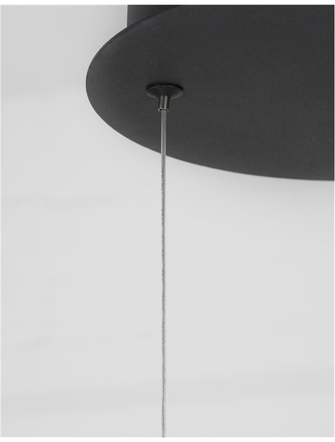 TRU Dimmable Sandy Black Aluminium & Acrylic Knot Pendant - ID 10365