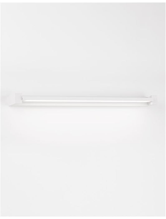 LIN Sandy White Aluminium & Acrylic Rotating Long Linear Wall Light - ID 10358