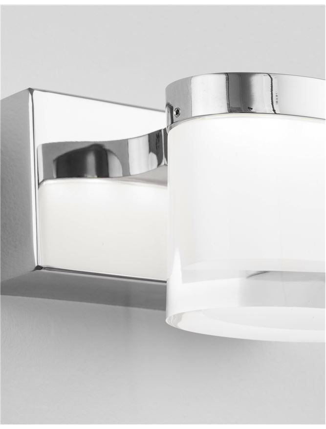 SAB Chrome Aluminium & Acrylic Single Bathroom Wall Light - ID 10911