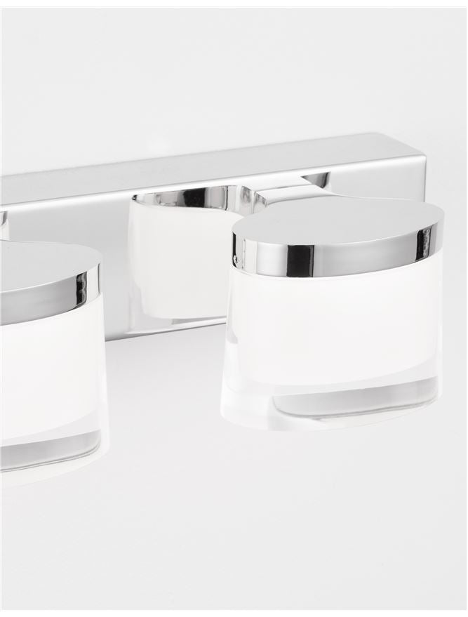 SAB Chrome Aluminium & Acrylic Tripple Bathroom Wall Light - ID 10912