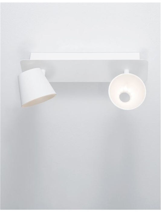 BAG Sandy White Metal Twin Lamp Spotlight With Concealed Light Source  - ID 11063