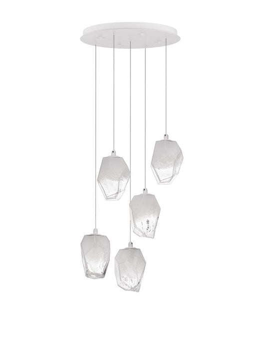 ICE Gradient Glass 5 Lamp Multiple Pendant Pendant - ID 10626