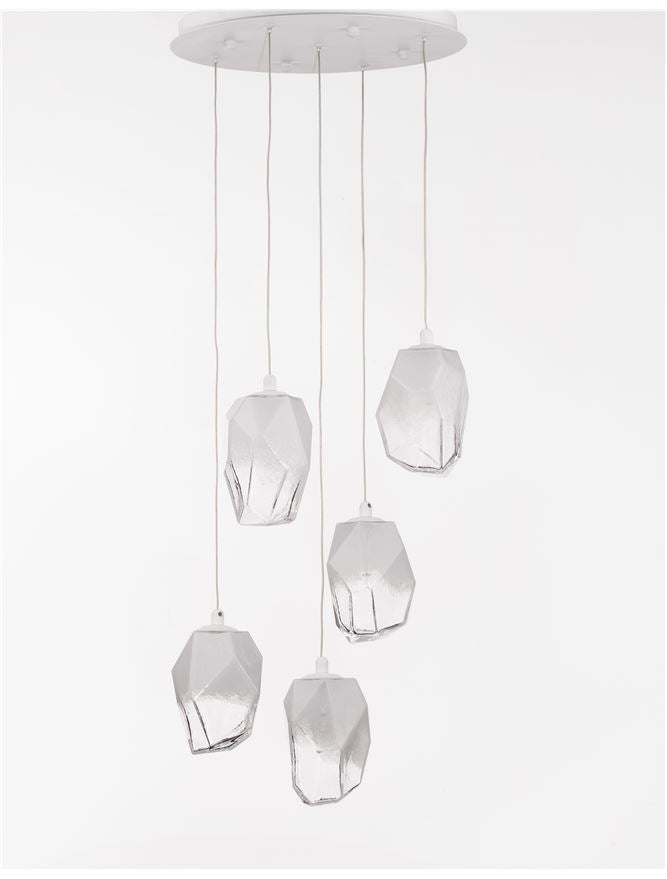 ICE Gradient Glass 5 Lamp Multiple Pendant Pendant - ID 10626
