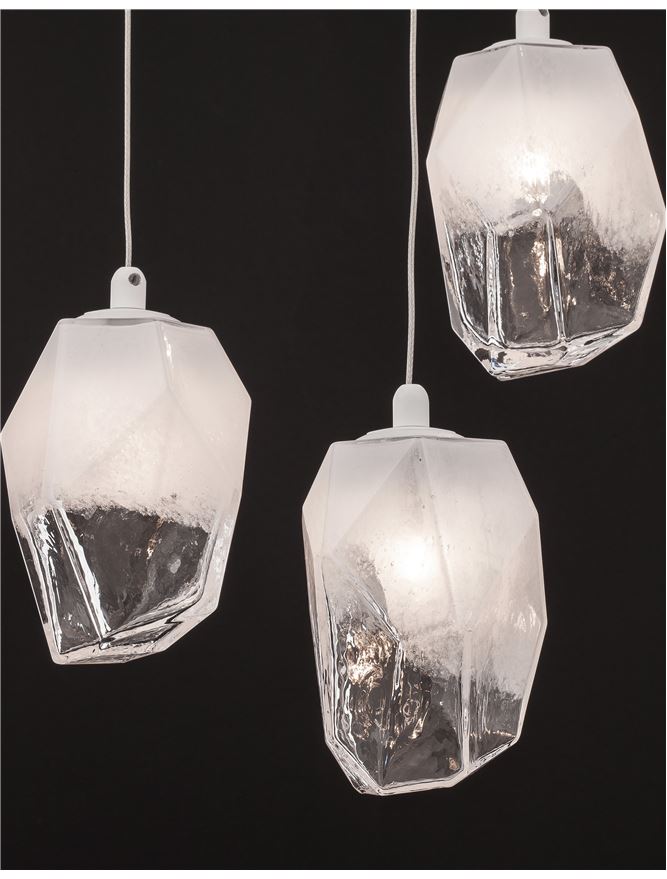 ICE Gradient Glass 5 Lamp Multiple Pendant Pendant - ID 10626