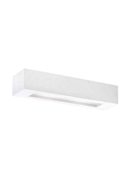 OTE One Lamp Small White Gypsum & Glass Wall Light - ID 11158