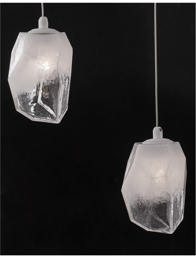 ICE Gradient Glass 5 Lamp Linear Bar Pendant Pendant - ID 10627