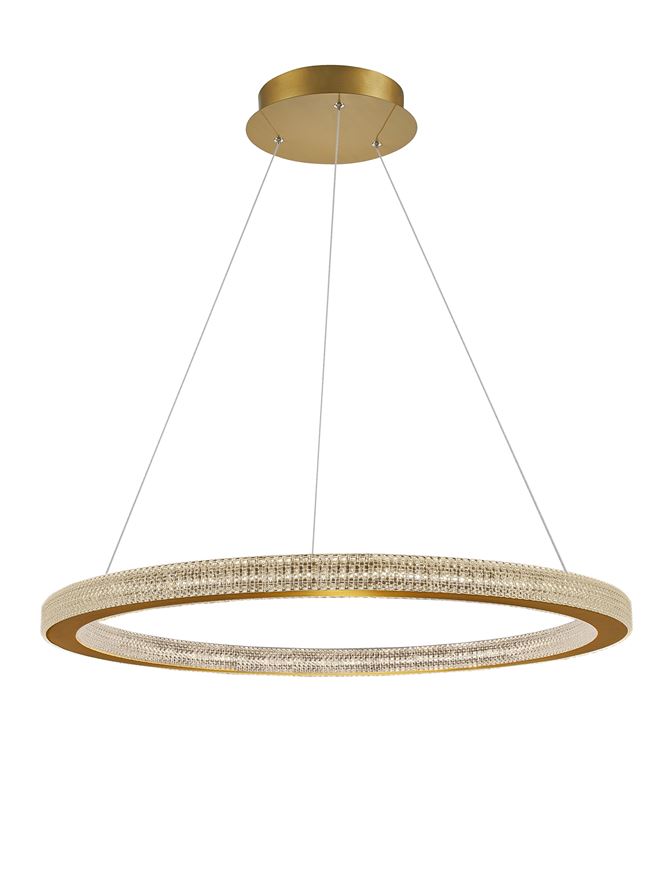 FIO Dimmable Gold & Acrylic Single Ring Pendant Large - ID 10071