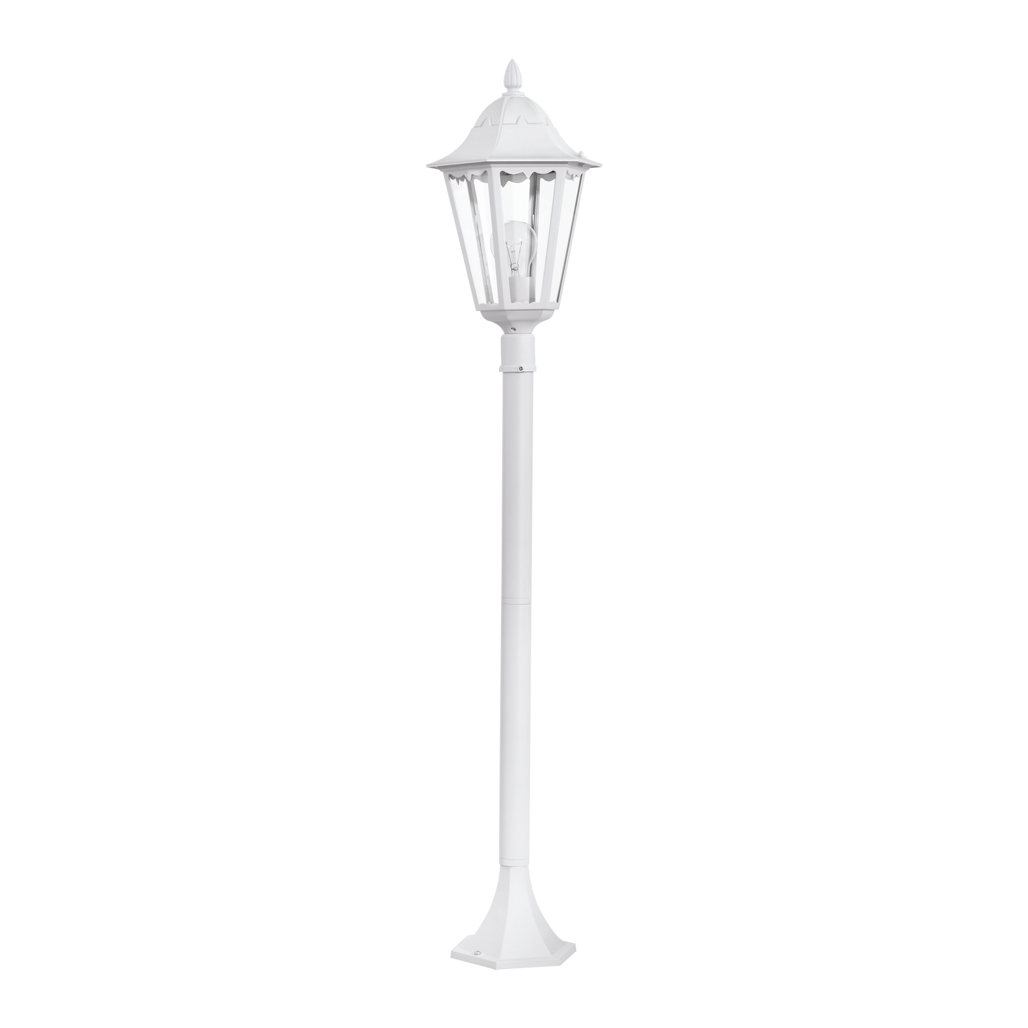 White Cast Aluminium Mid Height Outdoor Lamp Post ID 9406