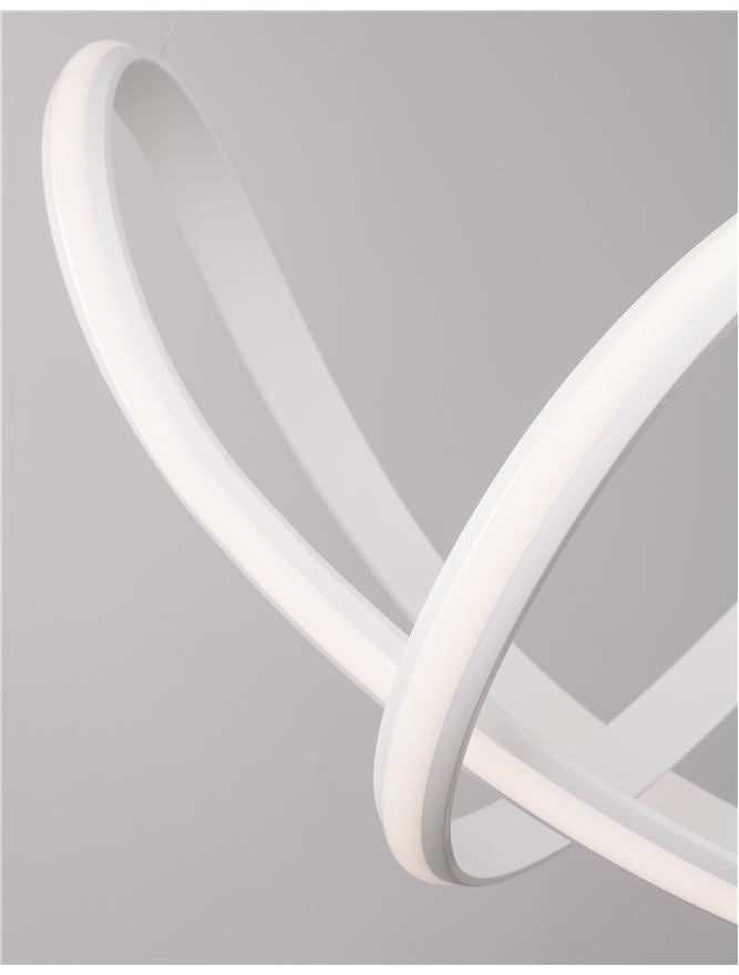 APU Dimmable Sandy White Aluminium & Acrylic Swirl Large Pendant - ID 10452