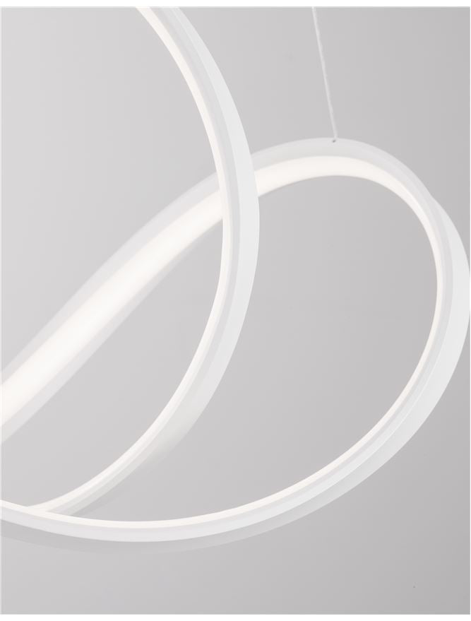 APU Dimmable Sandy White Aluminium & Acrylic Swirl Small Pendant - ID 10450