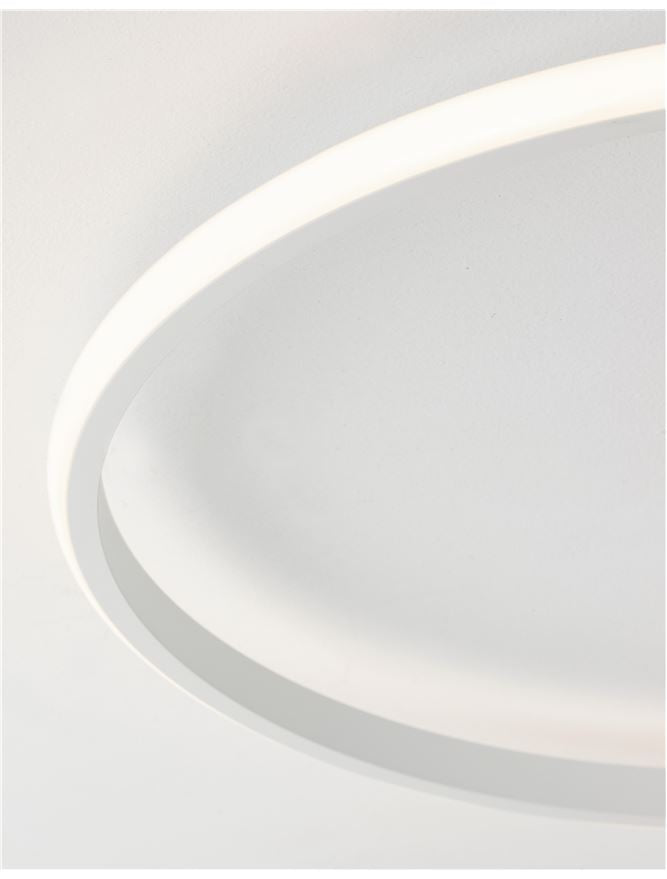 FUL Single Halo Dimmable Ceiling Light In Sandy White Aluminium & Acrylic - ID 10326