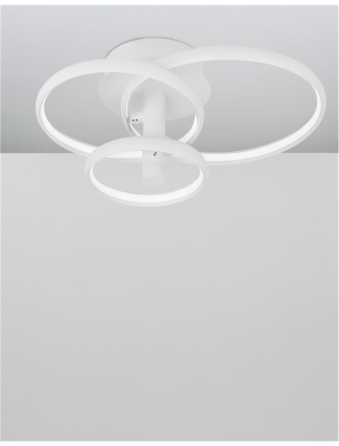 EMI Sandy White Aluminium & Acrylic Adjustable Ceiling Light - ID 10323