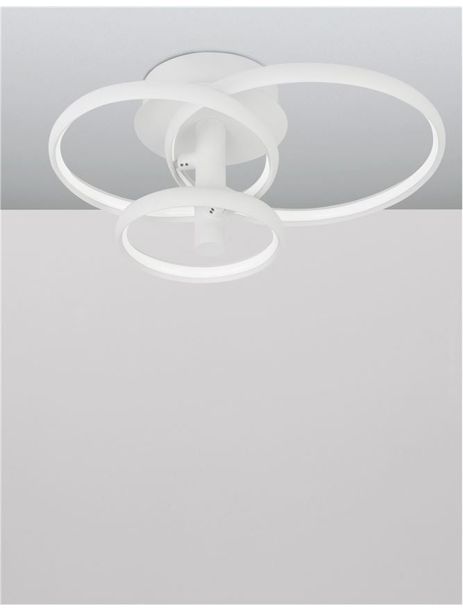 EMI Sandy White Aluminium & Acrylic Adjustable Ceiling Light - ID 10323