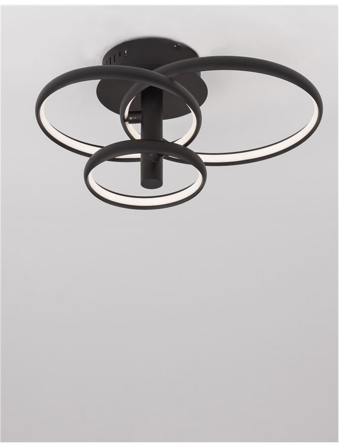 EMI Sandy Black Aluminium & Acrylic Adjustable Ceiling Light - ID 10584