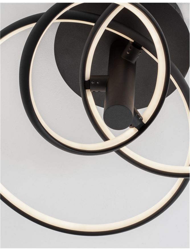 EMI Sandy Black Aluminium & Acrylic Adjustable Ceiling Light - ID 10584