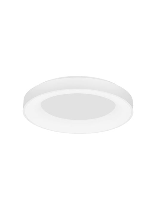 RAN Sandy White Aluminium & Acrylic Dimmable Warm Light Ring Flush Large - ID 10616
