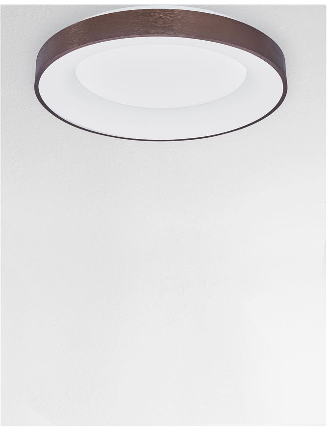 RAN Brushed Coffee Aluminium & Acrylic Dimmable Warm Light Ring Flush Large - ID 10619
