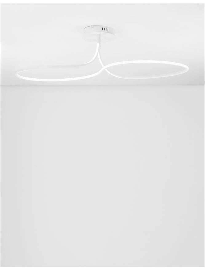 FUNG White Aluminium & Acrylic Large Ceiling Light - ID 10583