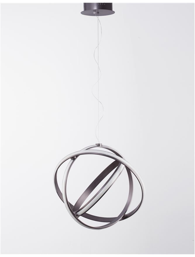 PERTO Black Purple Aluminium & Acrylic Adjustable Pendant - ID 10366