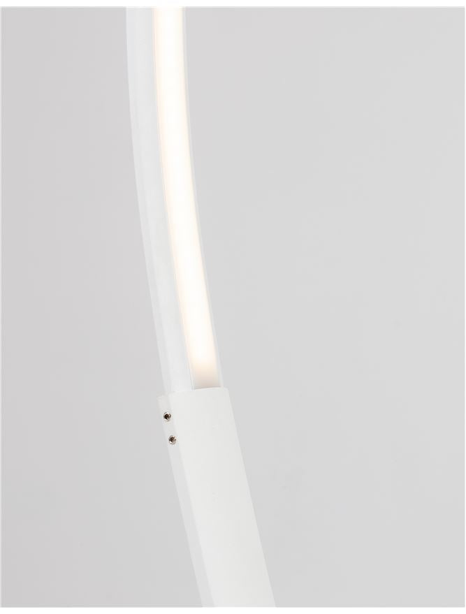 PREM Sandy White Aluminium & Acrylic Arched Floor Light - ID 10438